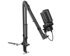 Genesis RADIUM 251 profesionalni mikrofon, 192kHz, USB-C, RGB, z roko, črn