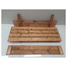 ABC CONNECT Dječje leseno peskovnik 120 cm s klopmi