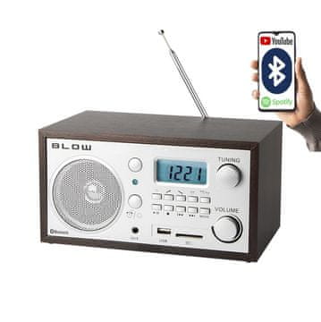 Autoblow Prenosni FM radio LCD USB bluetooth SD