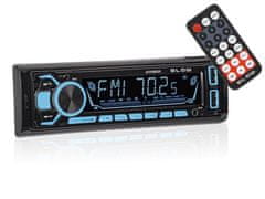 Autoblow 12V 1DIN RGB avtoradio 4x45W MP3 2x USB Bluetooth aplikacija