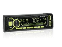Autoblow 12V 1DIN RGB avtoradio 4x45W MP3 2x USB Bluetooth aplikacija