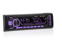 Autoblow 12V 1DIN RGB avtoradio 4x45W MP3 2x USB Bluetooth aplikacija
