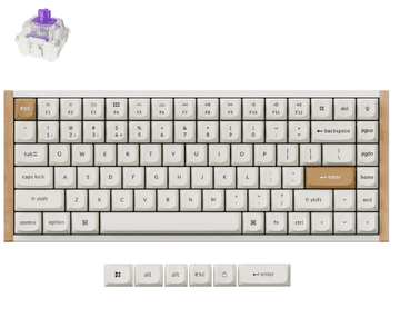 Keychron K2 HE brezžična mehanska tipkovnica, aluminij, Gateron nebula magnetna stikala, RGB, bela (Special Edition) (K2H-Q1-UK)