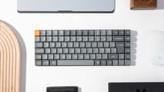Keychron K3 Max brezžična nizkoprofilna mehanska tipkovnica, Gateron rdeča stikala, RGB, siva (K3M-H1-UK)