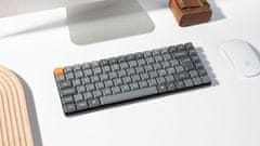 Keychron K3 Max brezžična nizkoprofilna mehanska tipkovnica, Gateron rdeča stikala, RGB, siva (K3M-H1-UK)