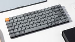 Keychron K3 Max brezžična nizkoprofilna mehanska tipkovnica, Gateron rdeča stikala, RGB, siva (K3M-H1-UK)