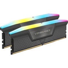 Corsair Vengeance RGB pomnilnik, DDR5, 64GB (2x32GB), 6000MHz, CL40, EXPO/XMP UDIMM, siv (CMH64GX5M2D6000Z40)