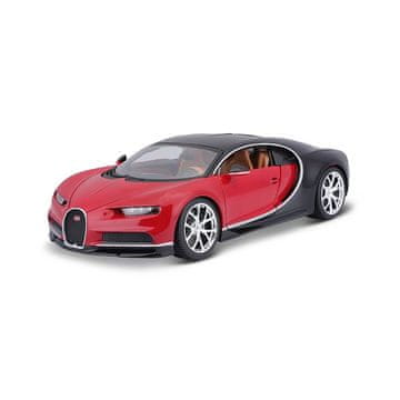 BBurago - Avtomobili HOBBY, Bugatti Chiron, rdeče-črna, 1:18