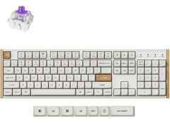 Keychron K10 HE brezžična mehanska tipkovnica, aluminij, Gateron nebula magnetna stikala, RGB, bela (Special Edition) (K10H-Q1-UK)