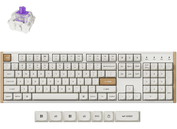 Keychron K10 HE brezžična mehanska tipkovnica, aluminij, Gateron nebula magnetna stikala, RGB, bela (Special Edition) (K10H-Q1-UK)