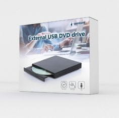 Gembird DVD-USB-04 Slim zunanji M-Disc USB DVD zapisovalnik črn