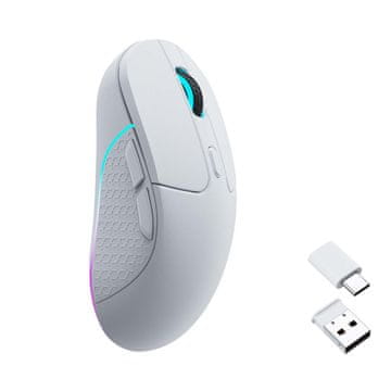 Keychron M3 brezžična RGB miška, PixArt 3395, 1K, bela (M3-A3)