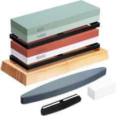 shumee Vodni kamen, ostrilec, brusni kamen - komplet za brušenje nožev 400/1000 3000/8000