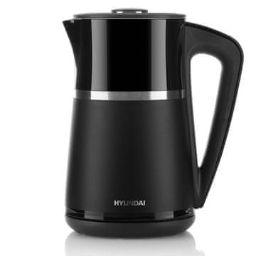 shumee Električni grelnik vode Hyundai VK309 z nadzorom temperature 1,7 l črne barve