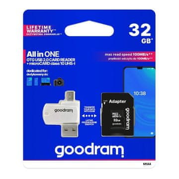 shumee Pomnilniška kartica GOODRAM 32GB M1A4 UHS-I microSDHC + adapter