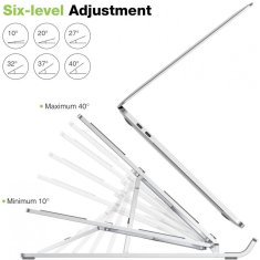 shumee Tehnično zložljivo, nastavljivo stojalo za prenosni računalnik