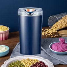 HOME & MARKER® Električni mlinček, Mlinček za kavo, Mlinček za začimbe, Mletje kave (Modra, 17,5 x 9,2 x 7,6 cm) | GRIDZ