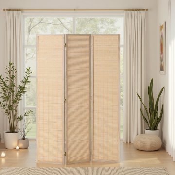 Homestyle4U Pregrada za prostor, 3-delna, 120x2x170 cm, bež