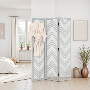 Homestyle4U Pregrada za prostor, 3-delna, 120x2x170 cm, siva