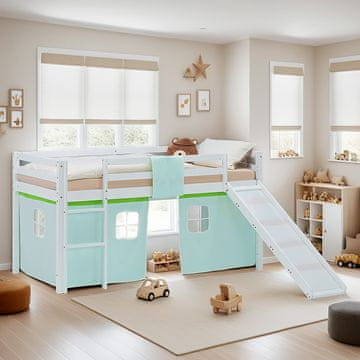 Homestyle4U Pograd, 207,5x110x217,5 cm, bela, zelena