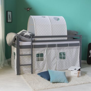 Homestyle4U Pograd, 207.5x161.5x96.5 cm, siva