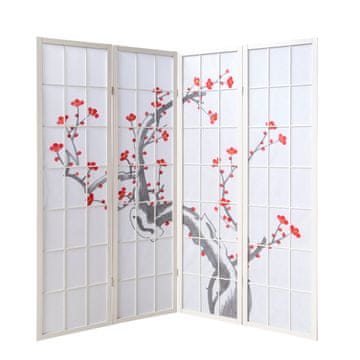 Homestyle4U Pregradna stena, 176x2,2x175 cm, bela, shranjevanje