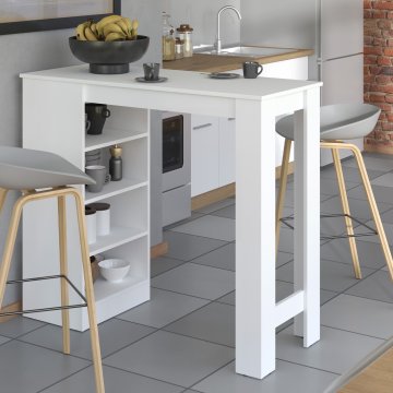 Homestyle4U Barska miza, 120x105x50 cm, bela