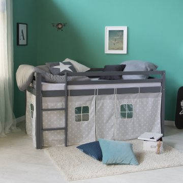 Homestyle4U Pograd, 90x200 cm, siva