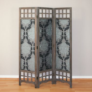 Homestyle4U Pregrada za prostor, 3-delna pregrada, 120x2x170 cm, rjava