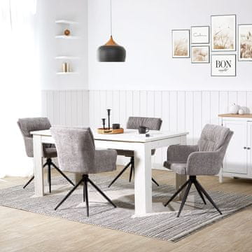 Homestyle4U Jedilniški stol, komplet, 57x89x60 cm, siva