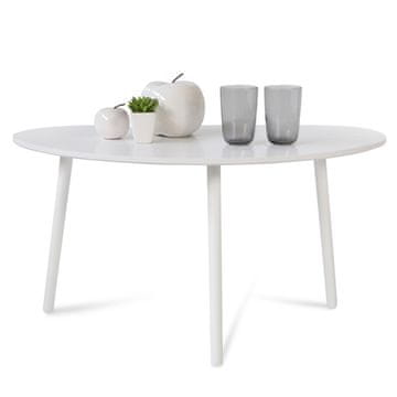 Homestyle4U Stranska mizica, 84x50x43,5 cm, bela