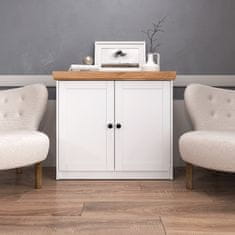 Homestyle4U Predalnik, 92.3x82x41.8 cm, bel, shranjevanje