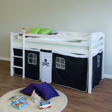 Homestyle4U Pograd, 207.5x110x96.5 cm, črna