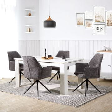 Homestyle4U Jedilniški stol, komplet, 61x92,5x60 cm, siva