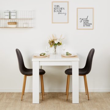 Homestyle4U Jedilniški stol, komplet, 44x88x45.5 cm, siva