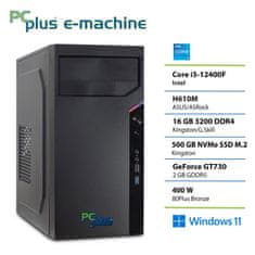 PCplus e-machine i5 12400F 16GB DDR4 500GB SSD GT730 Windows 11 namizni računalnik