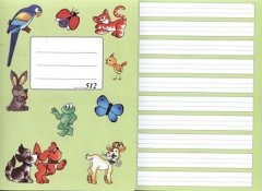 Delovni zvezek za pesem 512 s pomožnimi vrsticami