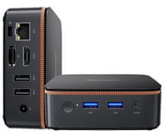 Blackview MP20 namizni mini računalnik, Windows 11 PRO, AMD Ryzen 3 3300U, 16GB RAM, 512GB SSD, WIFI 6, Bluetooth 5.2, Ethernet, 4x USB Type-A, 1x HDMI, 1x DP, 1x minijack, črn