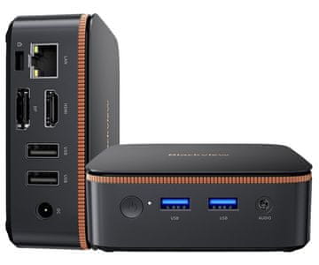 Blackview MP20 namizni mini računalnik, Windows 11 PRO, AMD Ryzen 3 3300U, 16GB RAM, 512GB SSD, WIFI 6, Bluetooth 5.2, Ethernet, 4x USB Type-A, 1x HDMI, 1x DP, 1x minijack, črn