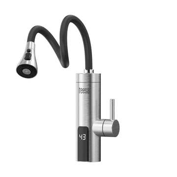 Teesa Električna grelna pipa TSA4107, 3000W, IPX4, siva, kovinska, flex izliv