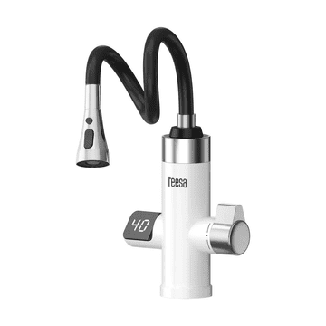 Teesa Električna grelna pipa TSA4112, 3000W, IPX4, bela, ABS plastika, flex izliv