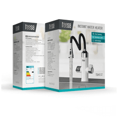 Teesa Električna grelna pipa TSA4112, 3000W, IPX4, bela, ABS plastika, flex izliv