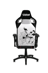 Spawn Steamboat Willie Edition gaming stol, magnetna blazina, 4D nasloni, 136 kg, črno-beli
