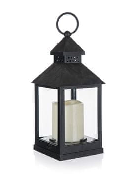 HOME DECOR Solarna LED svetilka 10x10x23cm PH BLACK