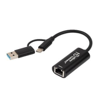 MicroConnect Adapter premium USB-C/A - RJ45 2,5G M-F omrežni