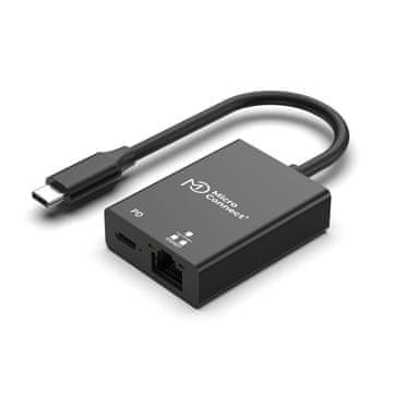 MicroConnect Adapter premium USB-C - RJ45 M-F omrežni, USB-C Power Delivery
