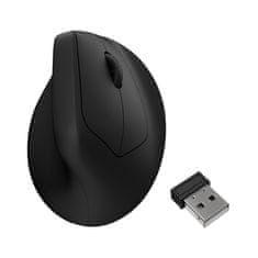 Keychron M5 miška, 8K, brezžična, ergonomska, PixArt, črna (M5-A23)