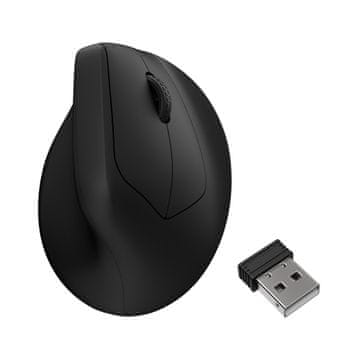 Keychron M5 miška, 8K, brezžična, ergonomska, PixArt, črna (M5-A23)