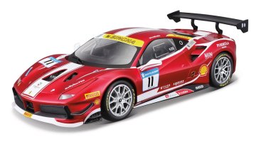 Burago B - RACING, Ferrari 488 Challenge (Formula racing 2017), temno rdeča, 1:24