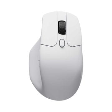 Keychron M6 miška, 1K, brezžična, ultra tiha, PixArt, bela (M6S-B72)